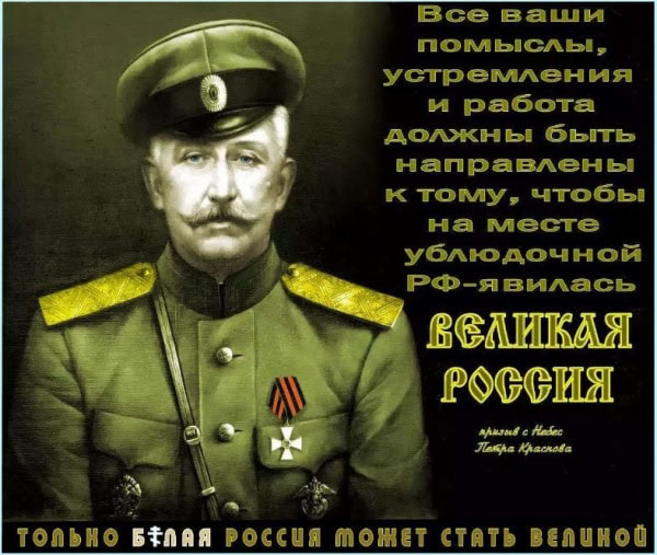 Призыв П.Краснова к Б☦лым казакам-имперцам