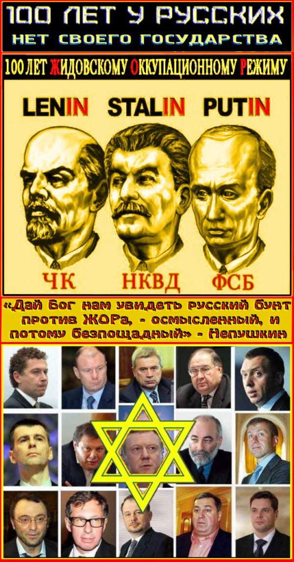 “Мы не участвуем во лжи и говорим правду, как велит нам наша совесть: “Законная власть де-факто перестала существовать в России в 1917 году. Дальше мы получили эру беззакония” в придуманной, ублюдочной стране СССРФ и людоедский ЖОР, сожравший более 100 млн. русских и продолжающий нас жрать. Остановить его может только Топор и Шашка.