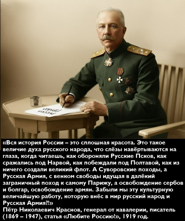 Генерал Петр Николаевич Краснов — как русский писатель.. Если хотите стать настоящими казаками, а не переодетыми в них кр✭сными матросами-мурзилками из совецко-сталинского козлячества – читайте его книги о царском казачестве.